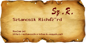 Sztancsik Richárd névjegykártya